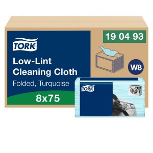 Tork Low-Lint čisticí utěrka W7 - (tyrkysová) / 75 ks
