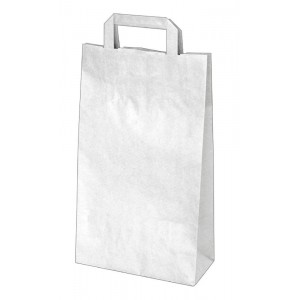 Papírová taška 32x16x39 cm bílá [50 ks]
