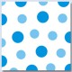 Ubrousky Harmony  Dots modré 1-vrstvé, 33 x 33 cm [30ks] 