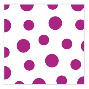 Ubrousky Harmony  Dots  fialové 1-vrstvé, 33 x 33 cm [30 ks] 