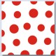 Ubrousky Harmony  Dots  červené 1-vrstvé, 33 x 33 cm [30ks] 