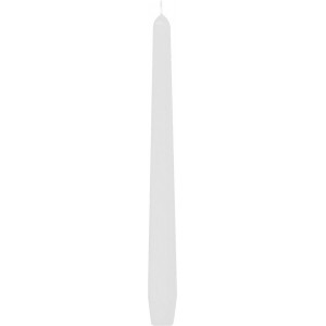 Svíčka kónická 245 mm bílá [10 ks]