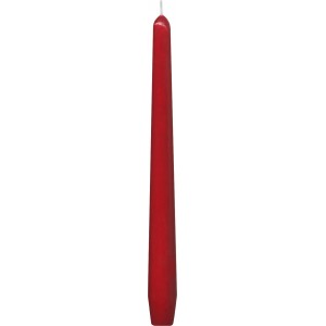 Svíčka kónická 245 mm červená  [10 ks]